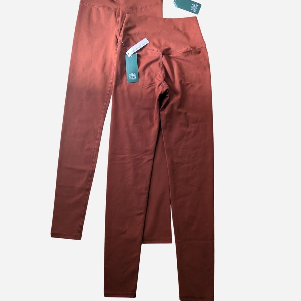 2PCS of Wild Fable Butter bliss Y2K Workout Casual leggings in rust color S